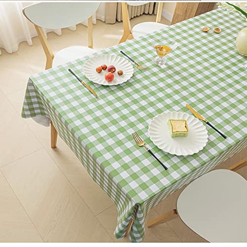 ROJDFCNBW Stick Baumwolle und Tischtuch, Abwischen mit einem sauberen Öltuch Tischdecke leicht zu wischen Vinyl-Kunststoff-Tischdecke(Green,66.9 x 47.2 inch) von ROJDFCNBW