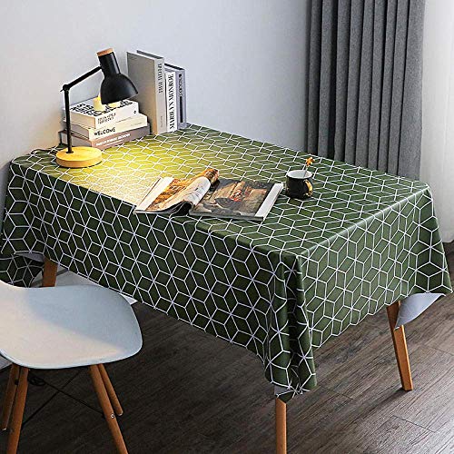 ROJDFCNBW Stick Baumwolle und Tischtuch, PVC-Tischdecke, dick und weich, faltbar(Dark Green,90x90cm) von ROJDFCNBW