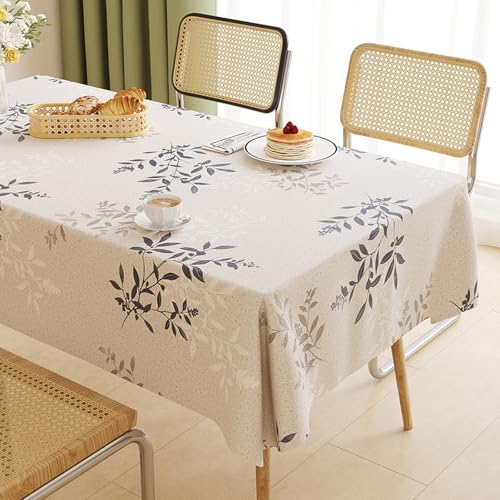 ROJDFCNBW Stick Baumwolle und Tischtuch, PVC-Tischdecke mit einem sauberen Öltuch abwischen, leicht abzuwischende Vinyl-Kunststoff-Tischdecke(Jl-01,47.2 x 47.2 inch) von ROJDFCNBW