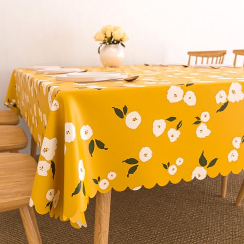 ROJDFCNBW Stick Baumwolle und Tischtuch, PVC-Tischdecke mit einem sauberen Öltuch abwischen, leicht abzuwischende Vinyl-Kunststoff-Tischdecke(Jl-02,35.4 x 23.6 inch) von ROJDFCNBW