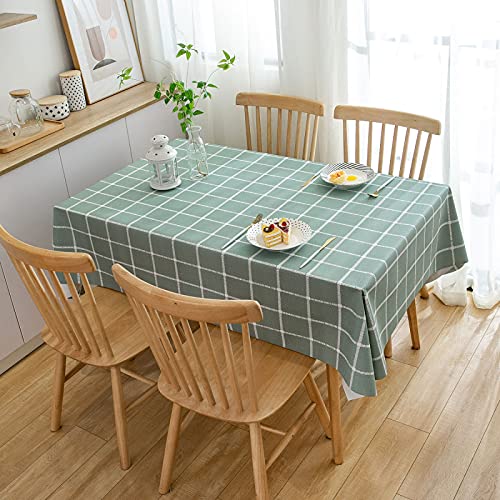ROJDFCNBW Stick Baumwolle und Tischtuch, PVC-Tischdecke mit einem sauberen Öltuch abwischen, leicht abzuwischende Vinyl-Kunststoff-Tischdecke(Th-11,138x138cm) von ROJDFCNBW