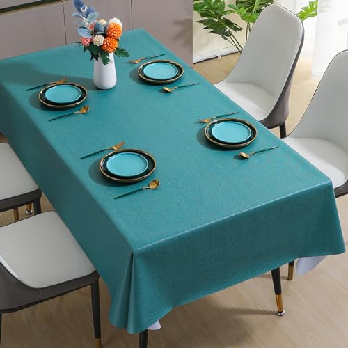 ROJDFCNBW Stick Baumwolle und Tischtuch, PVC-Tischdecke mit einem sauberen Wachstuch abwischen(Green,63 x 39.4 inch) von ROJDFCNBW