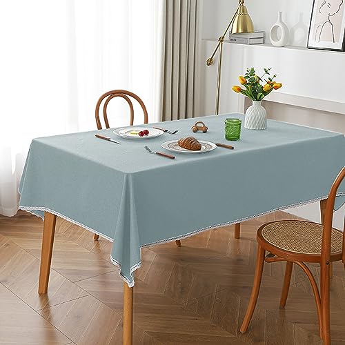 ROJDFCNBW Stick Baumwolle und Tischtuch, Party-Tischdecke, abwischbare Tischdecke, PVC-Tischdecke(Light Blue,51.2 x 35.4 inch) von ROJDFCNBW