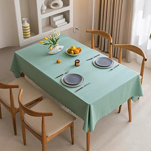 ROJDFCNBW Stick Baumwolle und Tischtuch, Rechteckige Tischdecke aus Baumwollleinen for Esszimmer, Küche,(Light Green,47.2 x 31.5 inch) von ROJDFCNBW