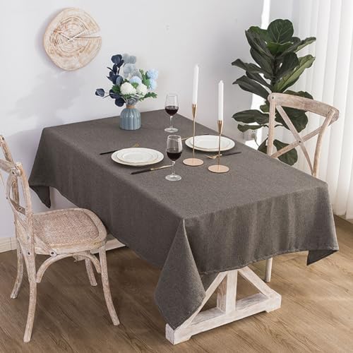ROJDFCNBW Stick Baumwolle und Tischtuch, for Essen und Hochzeiten, Bankette, Partys, Tischdekoration drinnen und draußen(Dark Gray,47.2 x 47.2 inch) von ROJDFCNBW