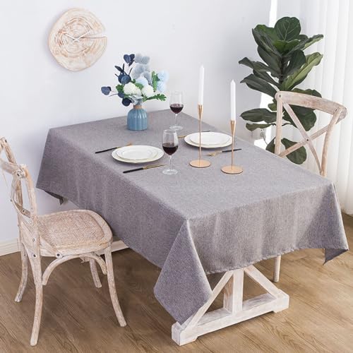 ROJDFCNBW Stick Baumwolle und Tischtuch, for Essen und Hochzeiten, Bankette, Partys, Tischdekoration drinnen und draußen(Grey,47.2 x 47.2 inch) von ROJDFCNBW