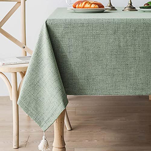 ROJDFCNBW Stick Baumwolle und Tischtuch, for Küche Esszimmer Maschinenwaschbare quadratische Tischdecke Abwischbare Tischdecken(Green,130x130cm) von ROJDFCNBW