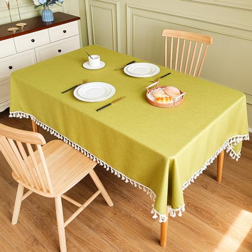 ROJDFCNBW Stick Baumwolle und Tischtuch, for Tischdecken, abwischbare Tischdecken aus Kunstleinen(Green,47.2 x 31.5 inch) von ROJDFCNBW