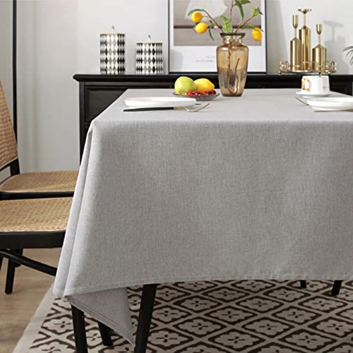 ROJDFCNBW Stick Baumwolle und Tischtuch, for Tischdecken, abwischbare Tischdecken aus Kunstleinen(Grey,200x360cm) von ROJDFCNBW
