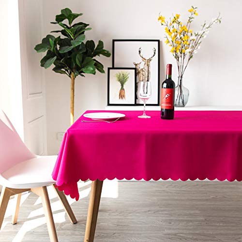 ROJDFCNBW Stick Baumwolle und Tischtuch, und weiche Tischdecke for die Küchentischdekoration(Dark Pink,320x320cm) von ROJDFCNBW