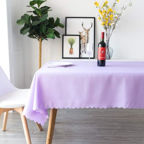 ROJDFCNBW Stick Baumwolle und Tischtuch, und weiche Tischdecke for die Küchentischdekoration(Light Purple,120x180cm) von ROJDFCNBW