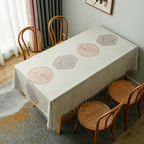 ROJDFCNBW Stick Baumwolle und Tischtuch, verwendet for Küche, Restaurant, Bankett drinnen oder draußen Tischdekoration(A-06,66.9 x 47.2 inch) von ROJDFCNBW