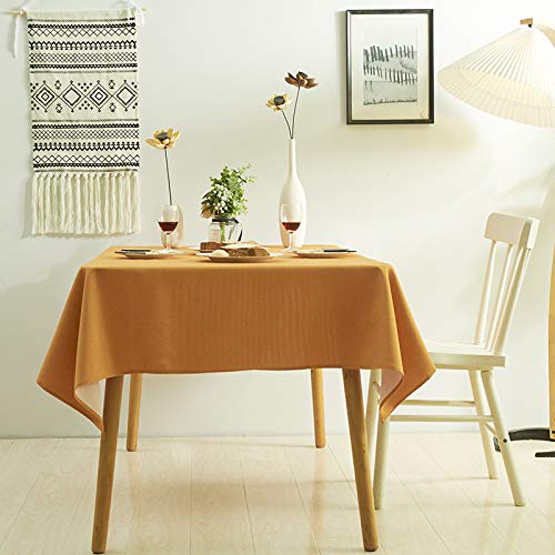 ROJDFCNBW Stick Baumwolle und Tischtuch, verwendet for Küche, Restaurant, Bankett drinnen oder draußen Tischdekoration(Light Orange,118.1 x 55.1 inch) von ROJDFCNBW
