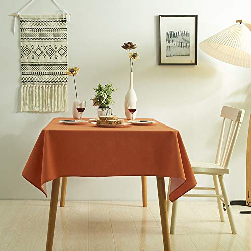 ROJDFCNBW Stick Baumwolle und Tischtuch, verwendet for Küche, Restaurant, Bankett drinnen oder draußen Tischdekoration(Orange,70.9 x 55.1 inch) von ROJDFCNBW