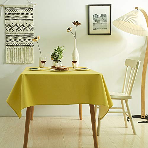ROJDFCNBW Stick Baumwolle und Tischtuch, verwendet for Küche, Restaurant, Bankett drinnen oder draußen Tischdekoration(Yellow,118.1 x 55.1 inch) von ROJDFCNBW