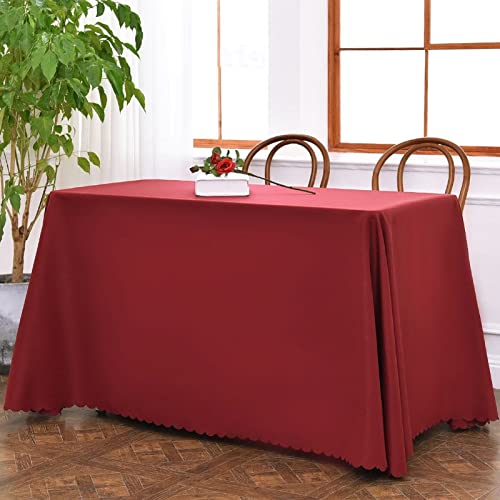 ROJDFCNBW Stick Baumwolle und Tischtuch, waschbare und Wiederverwendbare Küchentischdecke(Crimson,140x180cm) von ROJDFCNBW
