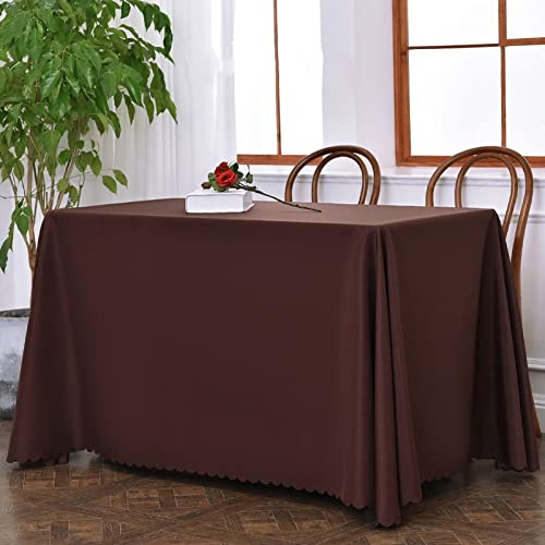 ROJDFCNBW Stick Baumwolle und Tischtuch, waschbare und Wiederverwendbare Küchentischdecke(Dark Brown,120x160cm) von ROJDFCNBW