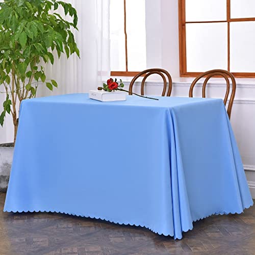 ROJDFCNBW Stick Baumwolle und Tischtuch, waschbare und Wiederverwendbare Küchentischdecke(Light Blue,120x180cm) von ROJDFCNBW