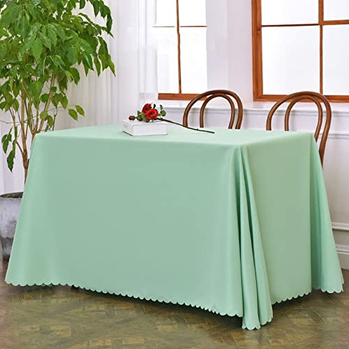ROJDFCNBW Stick Baumwolle und Tischtuch, waschbare und Wiederverwendbare Küchentischdecke(Light Green,120x180cm) von ROJDFCNBW