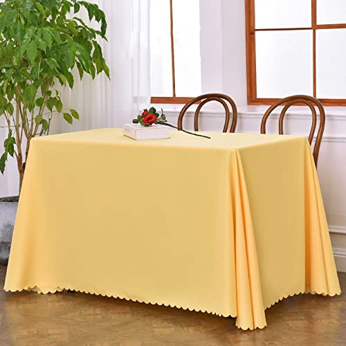 ROJDFCNBW Stick Baumwolle und Tischtuch, waschbare und Wiederverwendbare Küchentischdecke(Yellow,120x160cm) von ROJDFCNBW