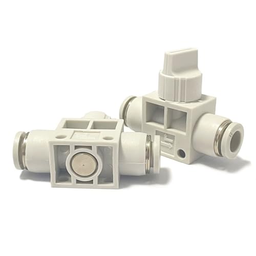 Richtungsregler für industrielle pneumatische Hand Push-To-Connect-Armaturen Manueller Ventilschlauchverbinder HVFF 04 06 08 10 12 Mehrere Größen 1-teilige Packungsoptionen verfügbar(Hvff4(10pcs)) von ROJDFCNBW