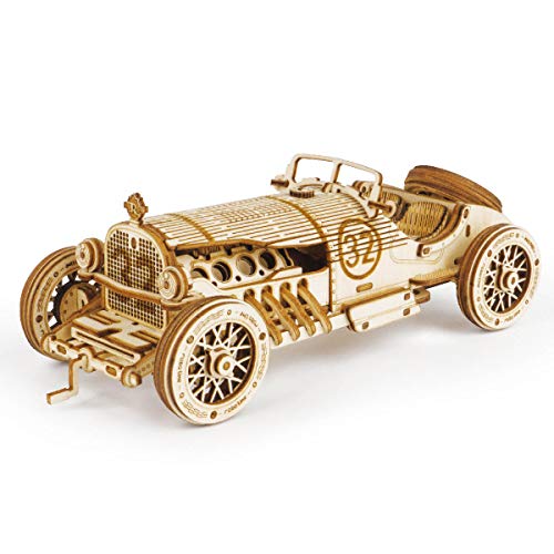 ROKR 3D Puzzle Holzpuzzle Modellbau - Car Holzbausatz - Weihnachten Geburtstagsgeschenk für Jugendliche und Erwachsene (Grand Prix Car) von ROKR