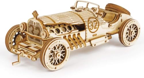 ROKR 3D Puzzle Holzpuzzle Modellbau - Car Holzbausatz - Weihnachten Geburtstagsgeschenk für Jugendliche und Erwachsene (Grand Prix Car) von ROKR