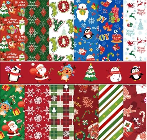 24 Blatt Scrapbook-Papier mit Weihnachtsmotiv von ROLYTA