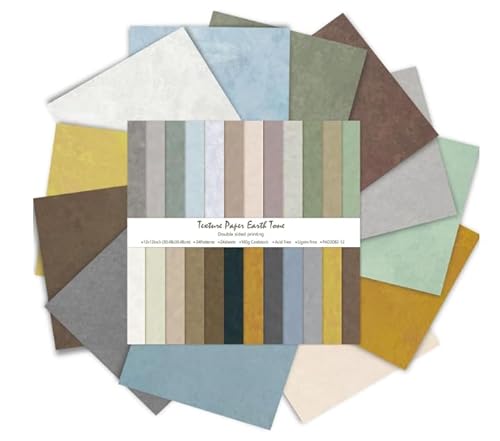 Scrapbook-Papier, Boho-Muster, Braun, Grau, 24 Blatt von ROLYTA