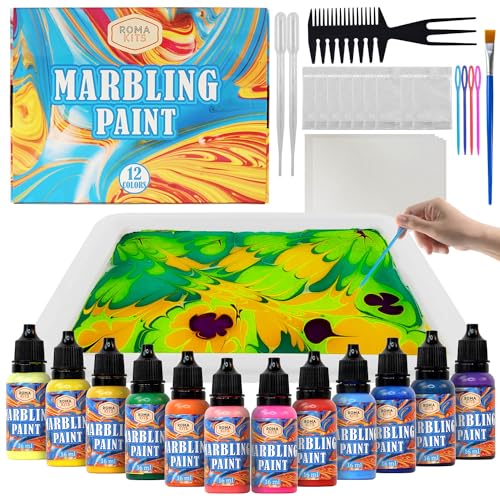ROMA KITS Marmorierfarben-Aquarellmalerei, Bastel- und Malsets, Geschenk für Kinder ab 6 Jahren. Sie haben Spaß und fördern gleichzeitig ihre Kreativität. ROMA KITS Marmorierfarben-Aquarellmalerei, Bastel- und Malsets, Geschenk für Kinder ab 6 Jahren. Sie haben Spaß und fördern gleichzeitig ihre Kreativität. von ROMA KITS