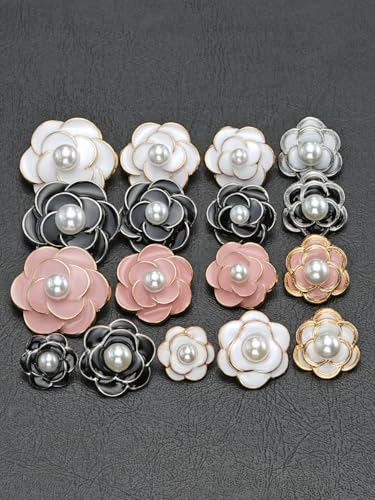 ROMDANTY Blumenknöpfe mit Strasssteinen, Legierung, 10 mm, dekoratives Bastelzubehör, Modeschmuck für Kleidung, Heimdekoration, 20 Stück ROMDANTY Blumenknöpfe mit Strasssteinen, Legierung, 10 mm, dekoratives Bastelzubehör, Modeschmuck für Kleidung, Heimdekoration, 20 Stück von ROMDANTY
