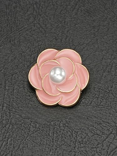 ROMDANTY Bunte Kamelienblumenknöpfe, Legierung, Blumenstil, Strass, dekorative Kleidungsknöpfe, Bastelzubehör, 20 Stück von ROMDANTY