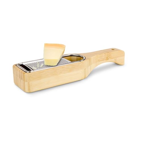 ROMINOX Geschenkartikel Käsereibe // Grana – Parmesanreibe aus Bambus, integrierter Auffangbehälter, scharfe Edelstahlreibe, einfache Reinigung, Stabiler Griff; Maße: ca. 27 x 7.3 x 4 cm von ROMINOX