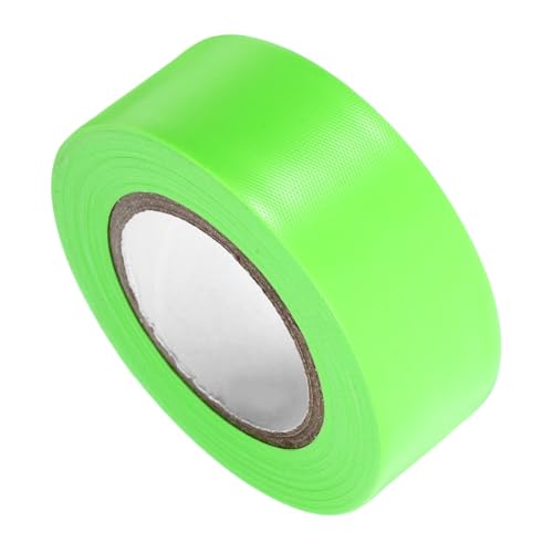 ROMISBABA 1 Rolle Barrier Tape Fluoreszierendes nicht Klebendes Markierungsband für Gefahrenbereiche für Baustellen und Veranstaltungen Grün Hinterlässt Rückstände von ROMISBABA