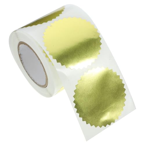 ROMISBABA 1 Rolle Zertifikat Aufkleber Medaillen Sticker Goldene Siegel Aufkleber für Graduierungen Auszeichnungen und Rolle Design Vielseitig Einsetzbar von ROMISBABA