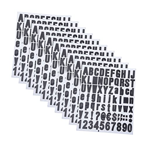 ROMISBABA 10 Blatt Selbstklebende Buchstaben und Zahlenaufkleber für Briefkasten und Adressschilder Weiß mit Schwarz aus Wetterfest und Langlebig für Kreative Bastelprojekte und ROMISBABA 10 Blatt Selbstklebende Buchstaben und Zahlenaufkleber für Briefkasten und Adressschilder Weiß mit Schwarz aus Wetterfest und Langlebig für Kreative Bastelprojekte und von ROMISBABA