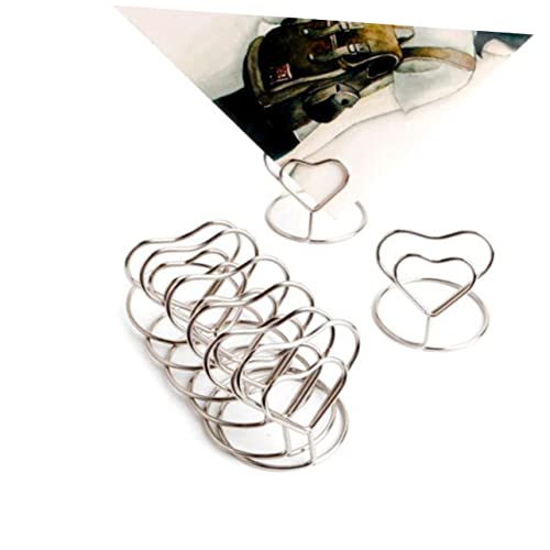 ROMISBABA 10 Stück Herzförmige Memo Clips aus Metall Tischkartenhalter Silber für Hochzeit Party Geburtstagsfeier Vielseitiger Papierhalter für Notizen Fotos Menükarten Festliche Dekoration ROMISBABA 10 Stück Herzförmige Memo Clips aus Metall Tischkartenhalter Silber für Hochzeit Party Geburtstagsfeier Vielseitiger Papierhalter für Notizen Fotos Menükarten Festliche Dekoration von ROMISBABA