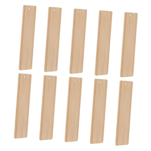 ROMISBABA 10 Stück Teiliges Bambus Lesezeichen Blanko DIY Lesezeichen aus Natürlichem Bambus zum Bemalen Beschriften und Basteln mit Aufhängeloch für Kreative Dekoration und Geschenke ROMISBABA 10 Stück Teiliges Bambus Lesezeichen Blanko DIY Lesezeichen aus Natürlichem Bambus zum Bemalen Beschriften und Basteln mit Aufhängeloch für Kreative Dekoration und Geschenke von ROMISBABA