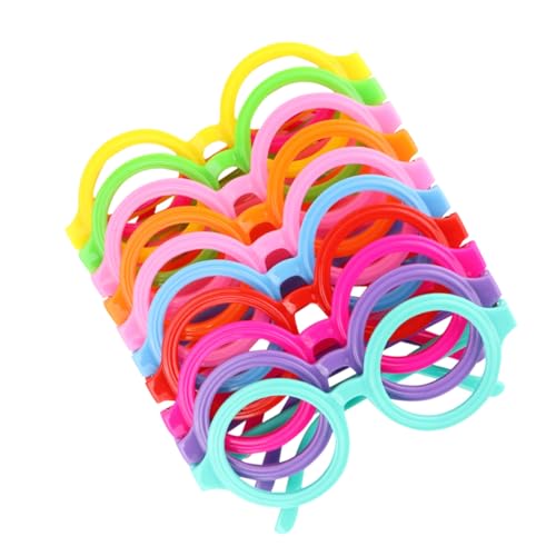 ROMISBABA 10 Stück Teiliges Bunte Kinderbrillenrahmen ohne Gläser Lustige Partybrille Rund als Spielbrille und Fotorequisite für Kindergeburtstag und Festivaldeko ROMISBABA 10 Stück Teiliges Bunte Kinderbrillenrahmen ohne Gläser Lustige Partybrille Rund als Spielbrille und Fotorequisite für Kindergeburtstag und Festivaldeko von ROMISBABA