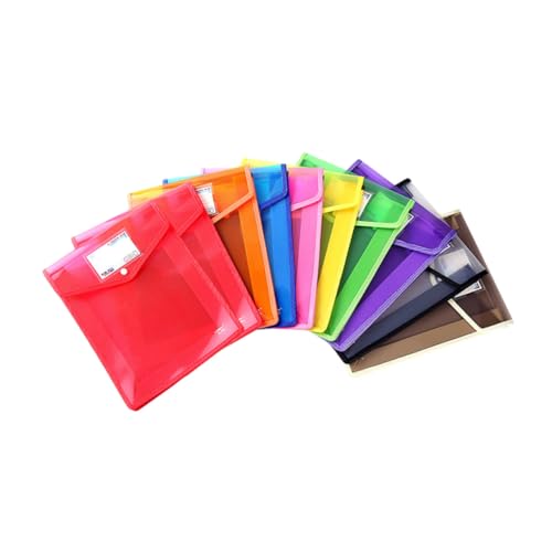 ROMISBABA 10 Stück Teiliges Dokumentenmappe aus Robustem PP Material Erweiterbar und Wiederverwendbar Vielseitiger Organizer für Schule Büro und Reisen zur Aufbewahrung von Belegen von ROMISBABA