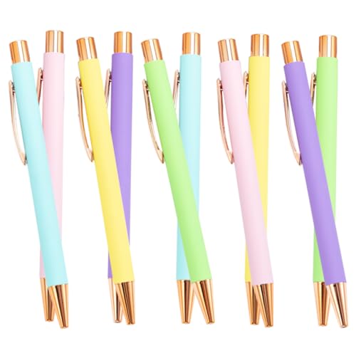 ROMISBABA 10 Stück Teiliges Ergonomische Kugelschreiber Bunten Candy Farben Rutschfest Komfortabel für Schule Büro und Alltag Langlebige Metallkugelschreiber mit Mittlerer Schreibspitze ROMISBABA 10 Stück Teiliges Ergonomische Kugelschreiber Bunten Candy Farben Rutschfest Komfortabel für Schule Büro und Alltag Langlebige Metallkugelschreiber mit Mittlerer Schreibspitze von ROMISBABA