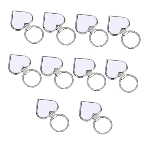 ROMISBABA 10 Stück Teiliges Herz Schlüsselanhänger Metall Sublimation Blank Schlüsselring DIY Fotogravur Leicht und Rostfrei für Personalisierte Geschenke und Bastelprojekte ROMISBABA 10 Stück Teiliges Herz Schlüsselanhänger Metall Sublimation Blank Schlüsselring DIY Fotogravur Leicht und Rostfrei für Personalisierte Geschenke und Bastelprojekte von ROMISBABA