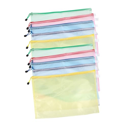 ROMISBABA 10 Stück Teiliges Mesh Zipper Dokumententaschen Wasserdichte Robuste Reißverschluss Ordner für Büro Schule Reise Transparent Vielseitige Aufbewahrungslösung Zufällige Farbe ROMISBABA 10 Stück Teiliges Mesh Zipper Dokumententaschen Wasserdichte Robuste Reißverschluss Ordner für Büro Schule Reise Transparent Vielseitige Aufbewahrungslösung Zufällige Farbe von ROMISBABA