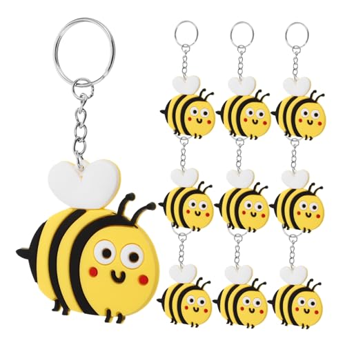 ROMISBABA 10 Stück Teiliges Niedliche Bienen Schlüsselanhänger Kreative Cartoon Biene Taschen und Autoschlüssel Dekoration Vielseitige Anhänger für Geldbörse Rucksack Partyzubehör ROMISBABA 10 Stück Teiliges Niedliche Bienen Schlüsselanhänger Kreative Cartoon Biene Taschen und Autoschlüssel Dekoration Vielseitige Anhänger für Geldbörse Rucksack Partyzubehör von ROMISBABA