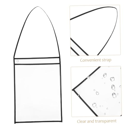 ROMISBABA 10 Stück Teiliges Wiederverwendbare Transparente Pvc job ticket hüllen mit Aufhängeband Beschreibbar und Abwischbar Langlebig durch Verstärkte für Büro Schule und von ROMISBABA
