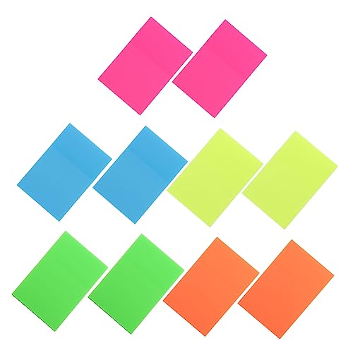 ROMISBABA 10 Stück Wiederverwendbare Selbstklebende Notizzettel Klare Index Pads für Büro Schule Haushalt Glattes Schreiben Stark Haftend Vielseitig Einsetzbar von ROMISBABA