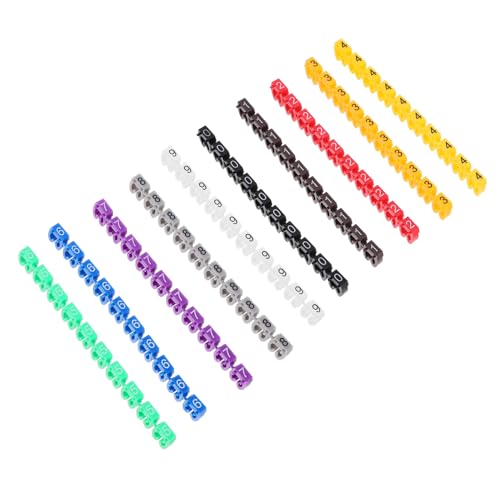 ROMISBABA 100 Stück Bunte Kabelmarkierer Clip Kunststoff Drahtzahlen Kabelkennzeichnung für Kabeldurchmesser Praktische Wiederverwendbare Kabelbeschriftung für und Stromkabel ROMISBABA 100 Stück Bunte Kabelmarkierer Clip Kunststoff Drahtzahlen Kabelkennzeichnung für Kabeldurchmesser Praktische Wiederverwendbare Kabelbeschriftung für und Stromkabel von ROMISBABA