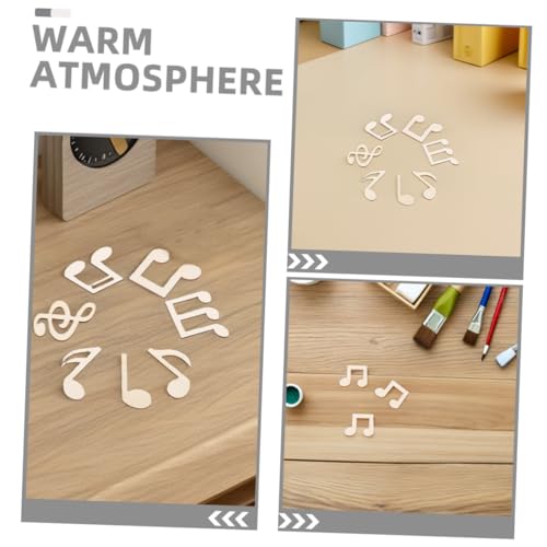 ROMISBABA 100 Stück Holz Musiknoten Unbehandelt Zum Bemalen DIY Holzchips Für Malspielzeug Party Deko Und Wohnkultur Kreative Bastelmaterialien von ROMISBABA