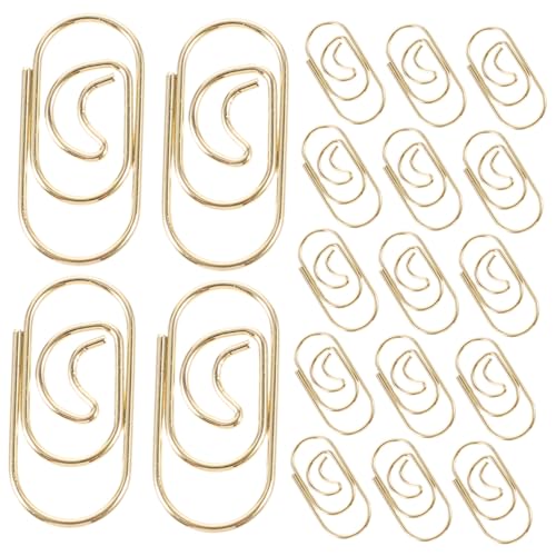 ROMISBABA 100 Stück Paper Clips Adorable Metall Büroklammern für Dokumente Dekorative Clips Gold für Schule und Büro Praktische und Stilvolle Lesezeichen Klammern von ROMISBABA