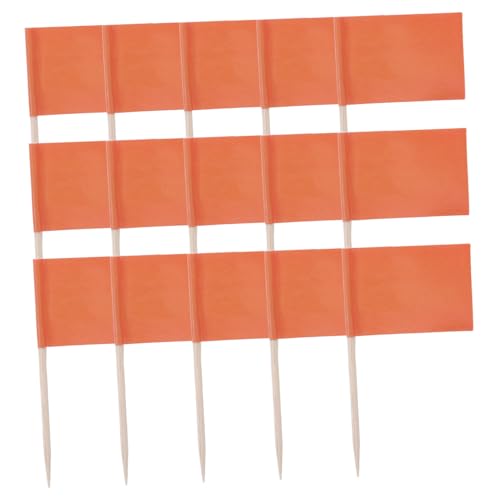 ROMISBABA 100 Stück Teiliges Kleine Zahnstocher Flaggen in Orange Mini Fähnchen als Cupcake Topper Essensauswahlfreundliche Party Deko Tragbare Designs für Outdoor Events ROMISBABA 100 Stück Teiliges Kleine Zahnstocher Flaggen in Orange Mini Fähnchen als Cupcake Topper Essensauswahlfreundliche Party Deko Tragbare Designs für Outdoor Events von ROMISBABA